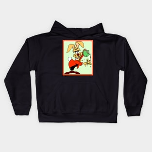 March Hare : Abstract Rabbit Pouring Tea Print Kids Hoodie